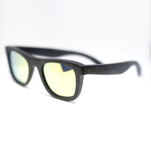 black wood frame sunglasses by Junglewood rino style