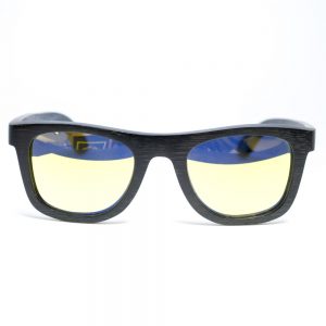 black wood frame sunglasses by Junglewood