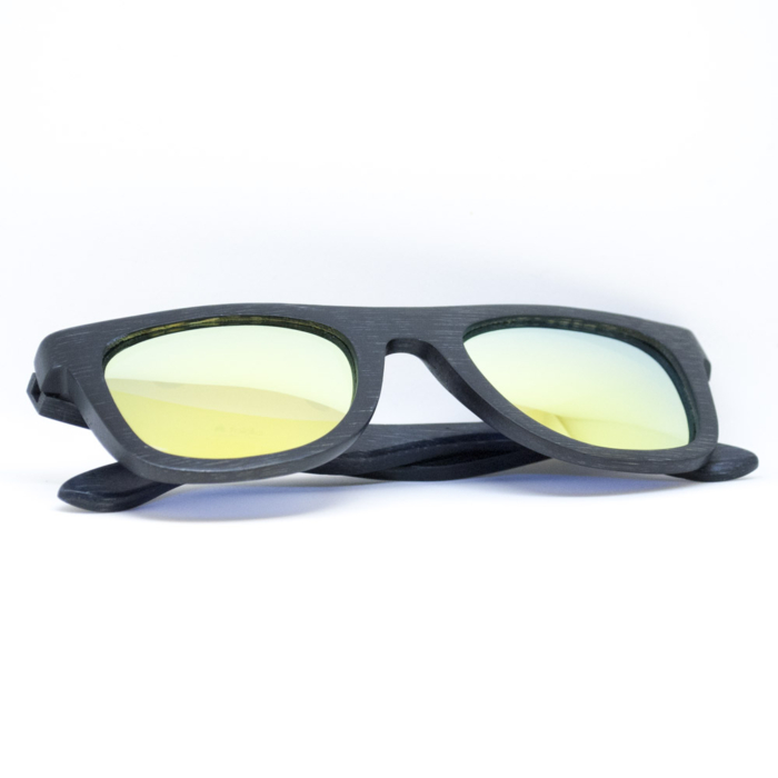 black wood frame sunglasses by Junglewood