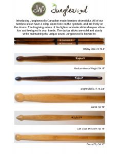 Junglewood Bamboo Drumsticks Varieties Nice Tonned, Long Lasting